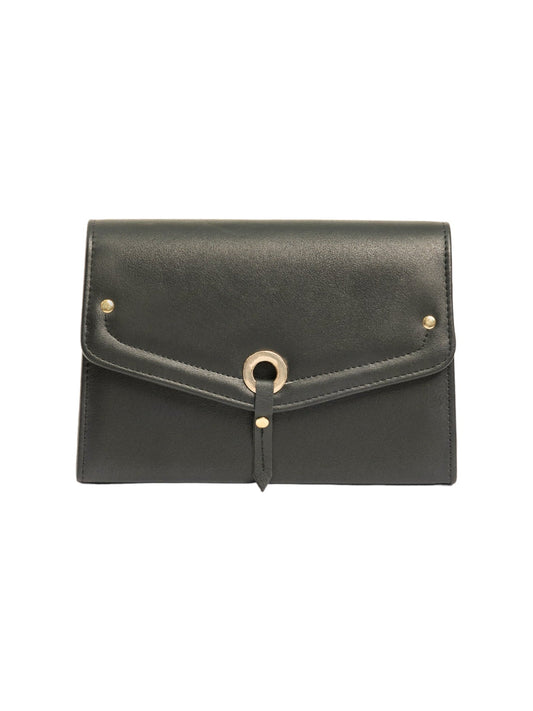 Envelope Shaped Black Handbag